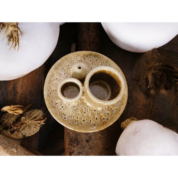 Rustic Ceramic Incense Holder Ash Catcher Altar Sage Smudge Bowl - Picture 2 of 10
